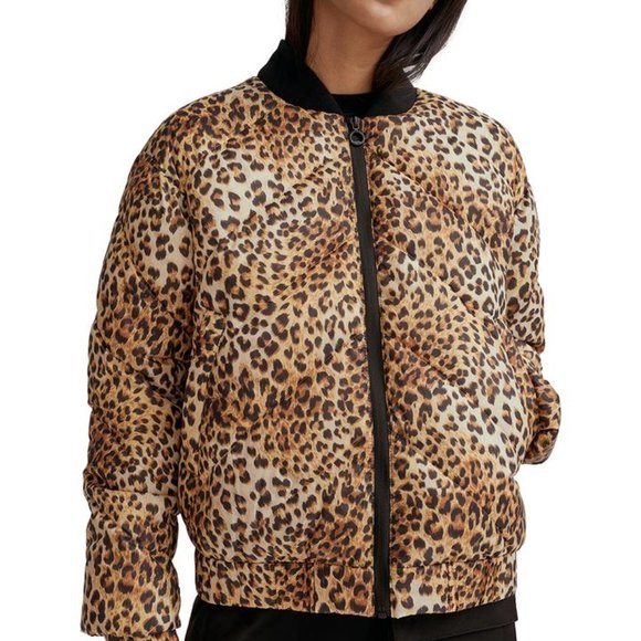 NOIZE Lightweight Cheetah Puffer Jacket XL - Picture 1 of 5
